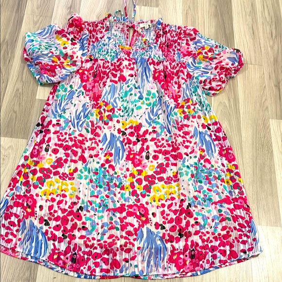Umgee Colorful Smocked Top Bollon  Sleeve Size XL‎ - Picture 2 of 11